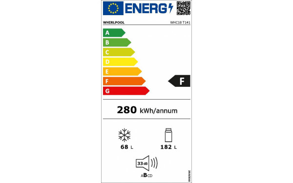 WHIRLPOOL WHC18T141 - &Eacute;tiquette &eacute;nergie v2