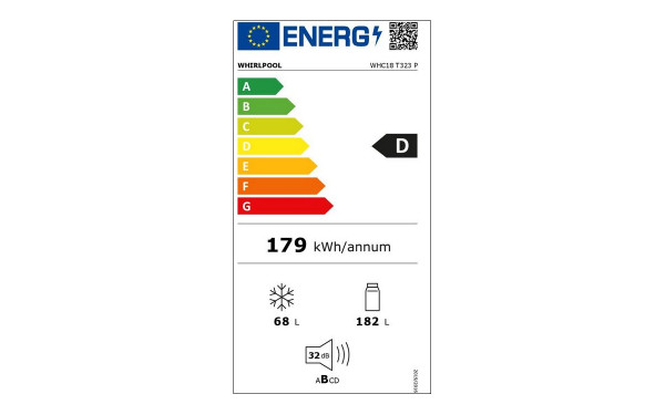 WHIRLPOOL WHC18T323P - &Eacute;tiquette &eacute;nergie v2