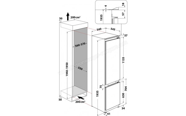 WHIRLPOOL WHC20T152 - Dimensions