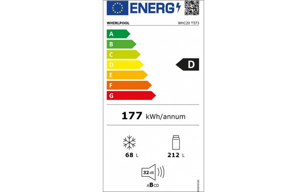 WHIRLPOOL WHC20T573 - &Eacute;tiquette &eacute;nergie v2