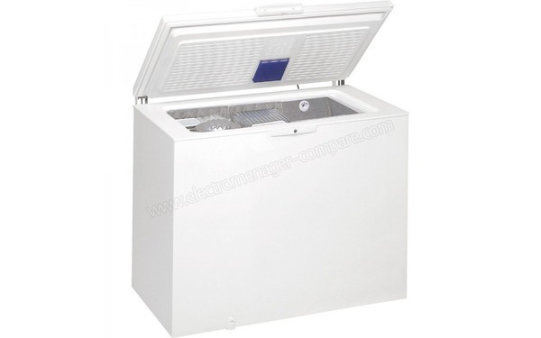 WHIRLPOOL WHE2535FO - Vue 3/4 gauche avec porte ouverte