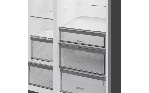 WHIRLPOOL WHG26574WX5E - Bacs fra&icirc;cheurs partie r&eacute;frig&eacute;rateur et tiroirs partie cong&eacute;lateur