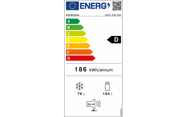 WHIRLPOOL WHK25292B5E - &Eacute;tiquette &eacute;nergie v2