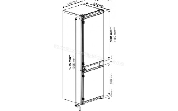 WHIRLPOOL WHK25294B7E - Dimensions