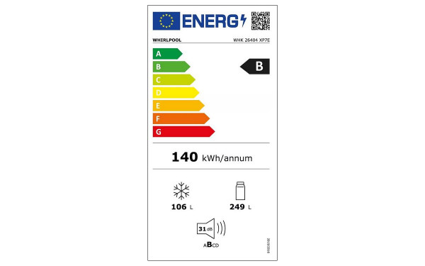 WHIRLPOOL WHK26404XP7E - &Eacute;tiquette &eacute;nergie v2