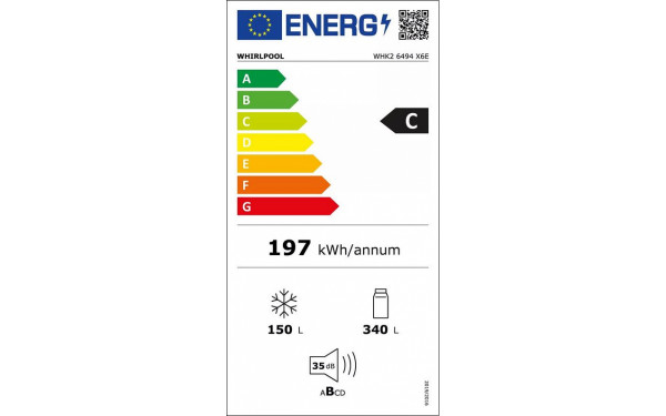 WHIRLPOOL WHK26494X6E - &Eacute;tiquette &eacute;nergie v2