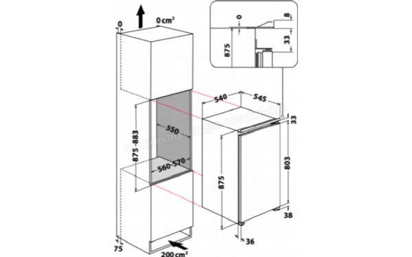 WHIRLPOOL WHLS2131B4 - Dimensions