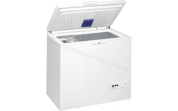 WHIRLPOOL WHM2511 - Vue 3/4 gauche porte ouverte