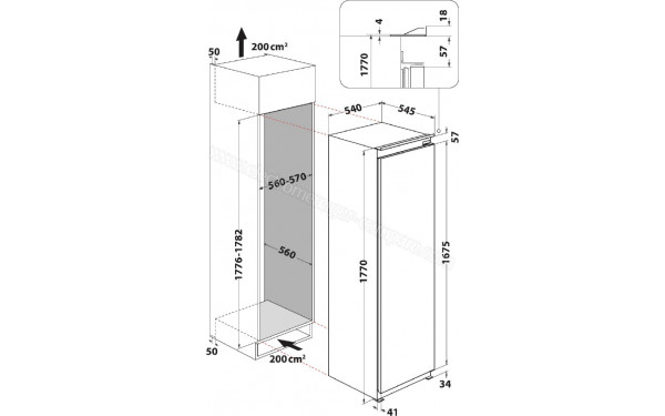 WHIRLPOOL WHSD18A011A1FR - Dimensions