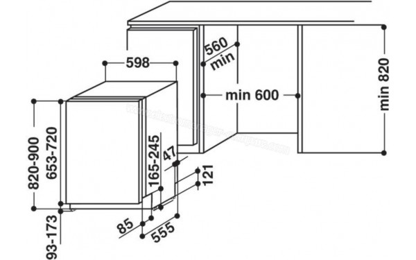WHIRLPOOL WIO3O41PL - Dimensions