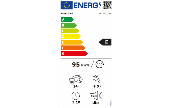 WHIRLPOOL WIO3T122PS - &Eacute;tiquette &eacute;nergie v2