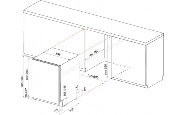 WHIRLPOOL WIS9040PEL - Dimensions