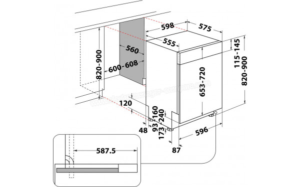 WHIRLPOOL WKBC3C34PX - Dimensions