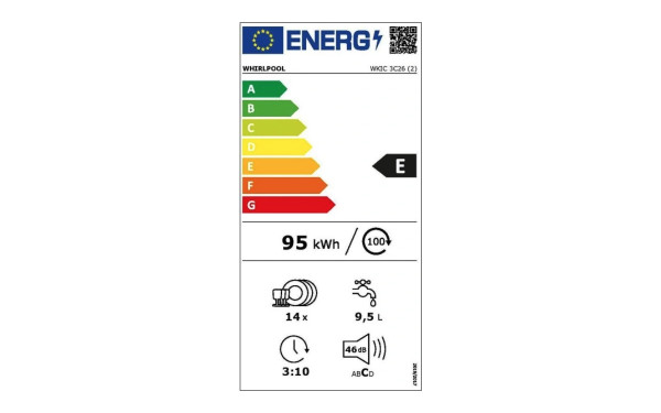 WHIRLPOOL WKIC3C26 - &Eacute;tiquette &eacute;nergie v2