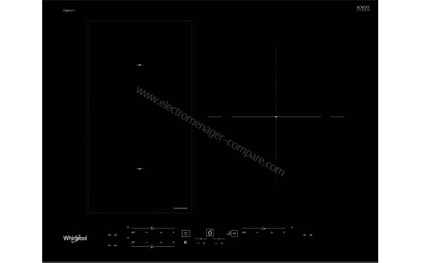 WHIRLPOOL WL B3965 BFIXL 6ème Sens 3 Feux FlexiCook - Plaque induction Pas  Cher