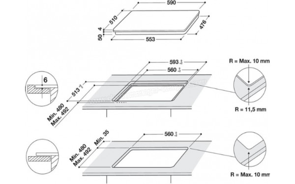 WHIRLPOOL WLS3160BF - Dimensions