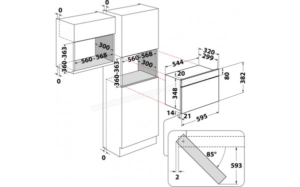 WHIRLPOOL WM22574BXF - Dimensions