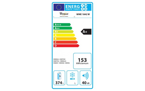 WHIRLPOOL WME1842W - &Eacute;tiquette &eacute;nergie