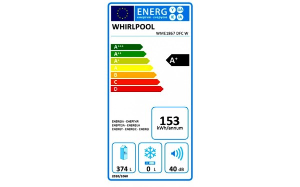 WHIRLPOOL WME1867DFCW - &Eacute;tiquette &eacute;nergie