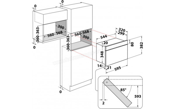 WHIRLPOOL WMN4I4BXF - Dimensions