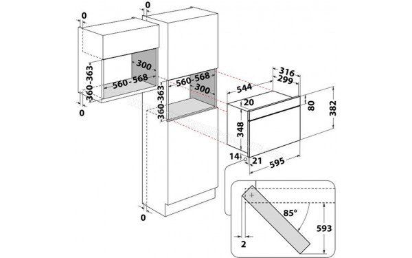 WHIRLPOOL WMNA02BBF - Dimensions