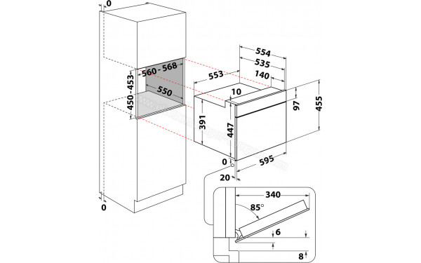 WHIRLPOOL WMW47HMBF - Dimensions
