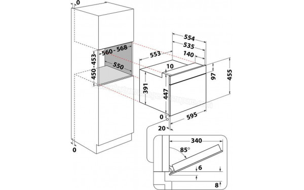 WHIRLPOOL WMW57DHMX - Dimensions