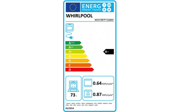 WHIRLPOOL WOI78FPT1SBAF - &Eacute;tiquette &eacute;nergie