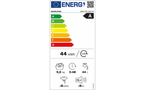 WHIRLPOOL WPM97GADSFR - &Eacute;tiquette &eacute;nergie v2