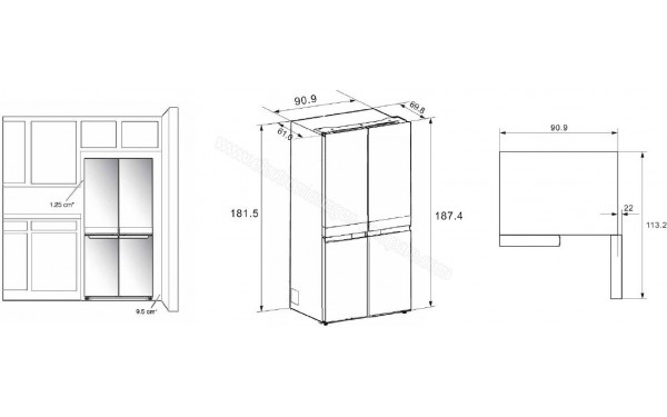 WHIRLPOOL WQ9B2LEF - Dimensions