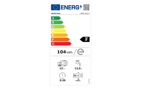 WHIRLPOOL WRFE2B16X - &Eacute;tiquette &eacute;nergie v2