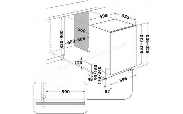 WHIRLPOOL WRIC3C34PE - Dimensions