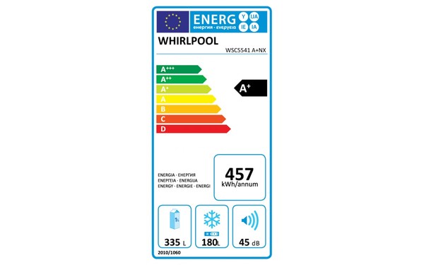 WHIRLPOOL WSC5541A+NX - &Eacute;tiquette &eacute;nergie