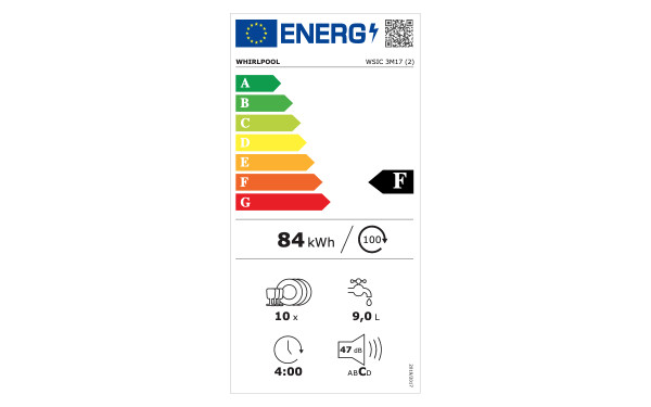 WHIRLPOOL WSIC3M17 - &Eacute;tiquette &eacute;nergie v2