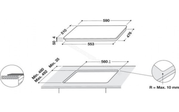 WHIRLPOOL WSS1660BF - Dimensions