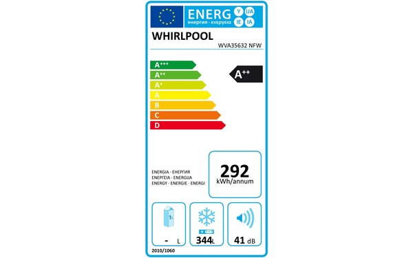 WHIRLPOOL WVA35632NFW - &Eacute;tiquette &eacute;nergie