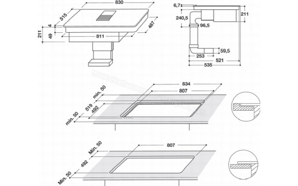 WHIRLPOOL WVH92K/1 - Dimensions