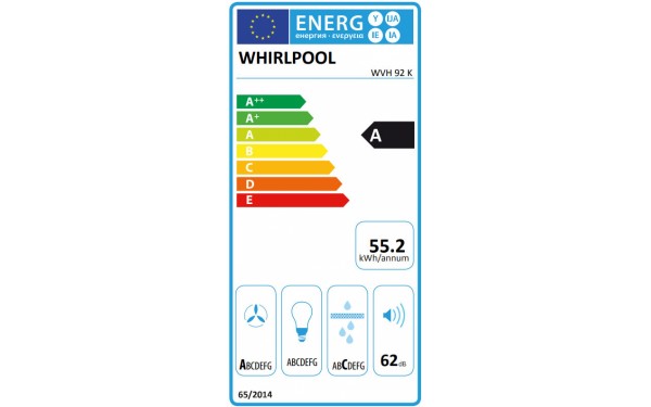 WHIRLPOOL WVH92K - &Eacute;tiquette &eacute;nergie