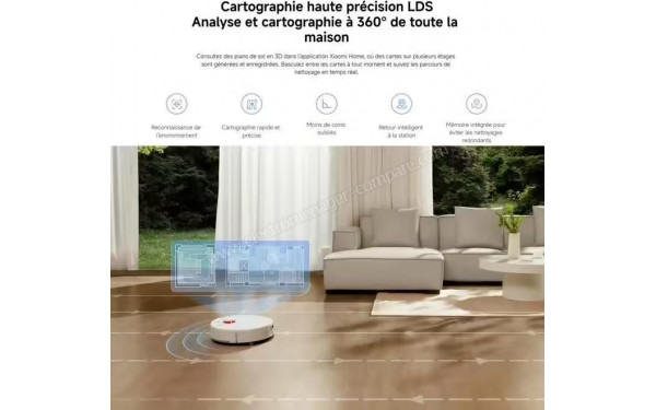 XIAOMI H40 Blanc - Cartographie haute pr&eacute;cision LDS