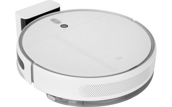 XIAOMI Mi Robot Vacuum-Mop 2 - Vue de 3/4 gauche sur la base de chargement
