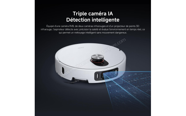 XIAOMI Robot Vacuum 5 Pro Blanc - D&eacute;tection intelligente