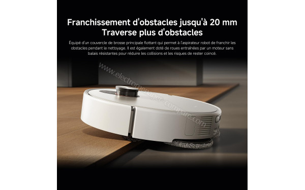 XIAOMI Robot Vacuum 5 Pro Blanc - Franchissement des obstacles