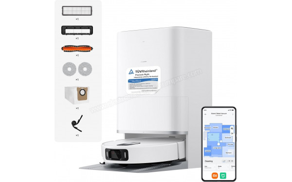 XIAOMI Robot Vacuum 5 Pro Blanc - Vue d'ensemble