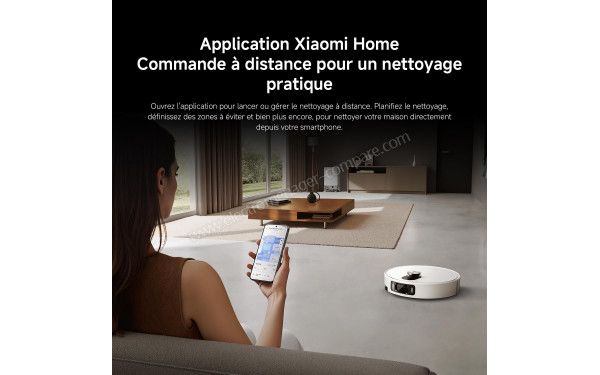 XIAOMI Robot Vacuum 5 Pro Blanc - Application pour smartphones ou tablettes