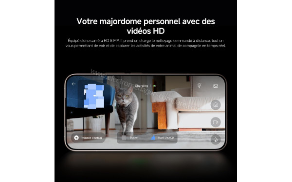 XIAOMI Robot Vacuum 5 Pro Blanc - Equip&eacute; d'une cam&eacute;ra HD 5 MP