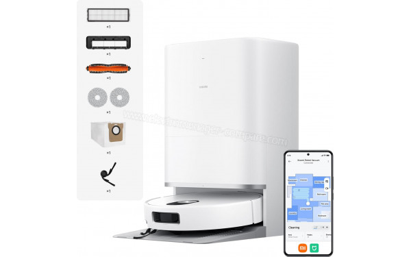 XIAOMI Robot Vacuum 5 Blanc - Vue d'ensemble