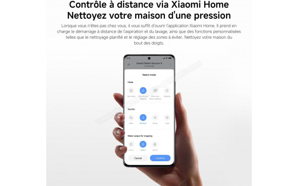 XIAOMI Robot Vacuum 5 Blanc - Application pour smartphones ou tablettes