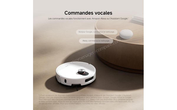 XIAOMI Robot Vacuum 5 Blanc - Commandes vocales