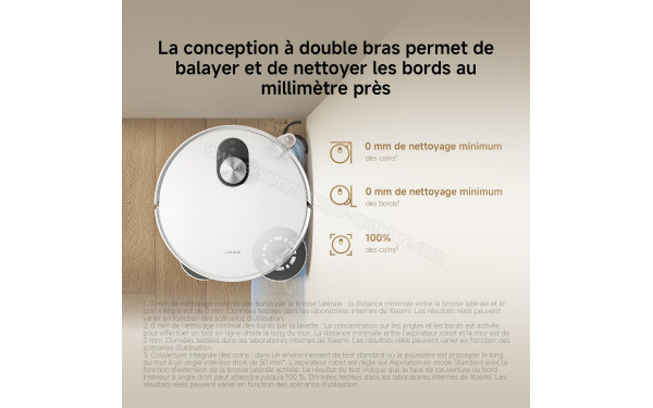 XIAOMI Robot Vacuum 5 Blanc - Double bras