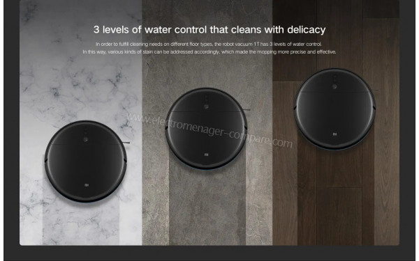 XIAOMI Mi Robot Vacuum Mop 2 Pro+ - 3 niveaux d'humidification